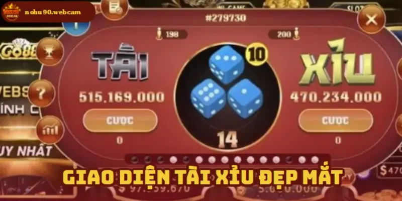 Tài Xỉu - Game cá cược được ưa chuộng trên Nohu90 1 Giao diện lôi cuốn nhiều người chơi